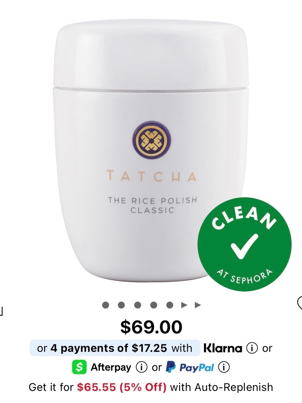 NEW Tatcha Rice Polish Classic Exfoliant